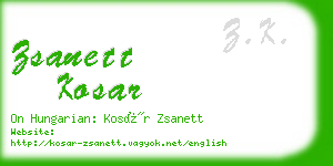 zsanett kosar business card